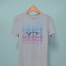 Carica l'immagine nel visualizzatore di Gallery, Grace Upon Grace blue- Comfort Fit Tshirt - FAITHKIND ART