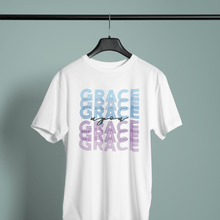 Carica l'immagine nel visualizzatore di Gallery, Grace Upon Grace blue- Comfort Fit Tshirt - FAITHKIND ART