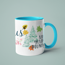 Load image into Gallery viewer, Fall in Love with Jesus- Accent mug, 11oz - FAITHKIND ART