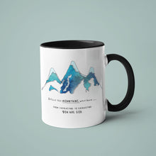 Load image into Gallery viewer, Before The Mountains- Accent mug 11oz - FAITHKIND ART