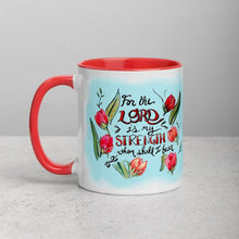 Load image into Gallery viewer, For The Lord Is- Accent mug, 11oz - FAITHKIND ART