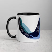 Cargar imagen en el visor de la galería, Though I Walk- Psalm 23, Accent Mug 11oz - FAITHKIND ART