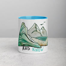 Load image into Gallery viewer, Be Still and Know- Accent mug 11oz - FAITHKIND ART
