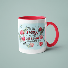 Load image into Gallery viewer, For The Lord Is- Accent mug, 11oz - FAITHKIND ART