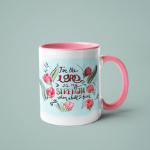 Load image into Gallery viewer, For The Lord Is- Accent mug, 11oz - FAITHKIND ART
