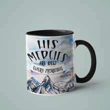 Load image into Gallery viewer, His Mercies Are New- Accent Mug 11oz - FAITHKIND ART