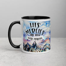 Load image into Gallery viewer, His Mercies Are New- Accent Mug 11oz - FAITHKIND ART