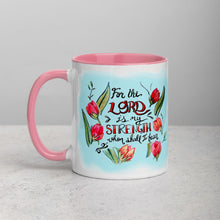 Load image into Gallery viewer, For The Lord Is- Accent mug, 11oz - FAITHKIND ART