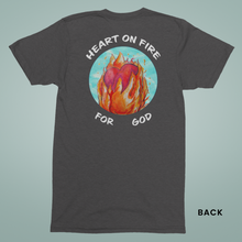 画像をギャラリービューアに読み込む, Heart on Fire Back Graphic- Comfort Fit Tshirt
