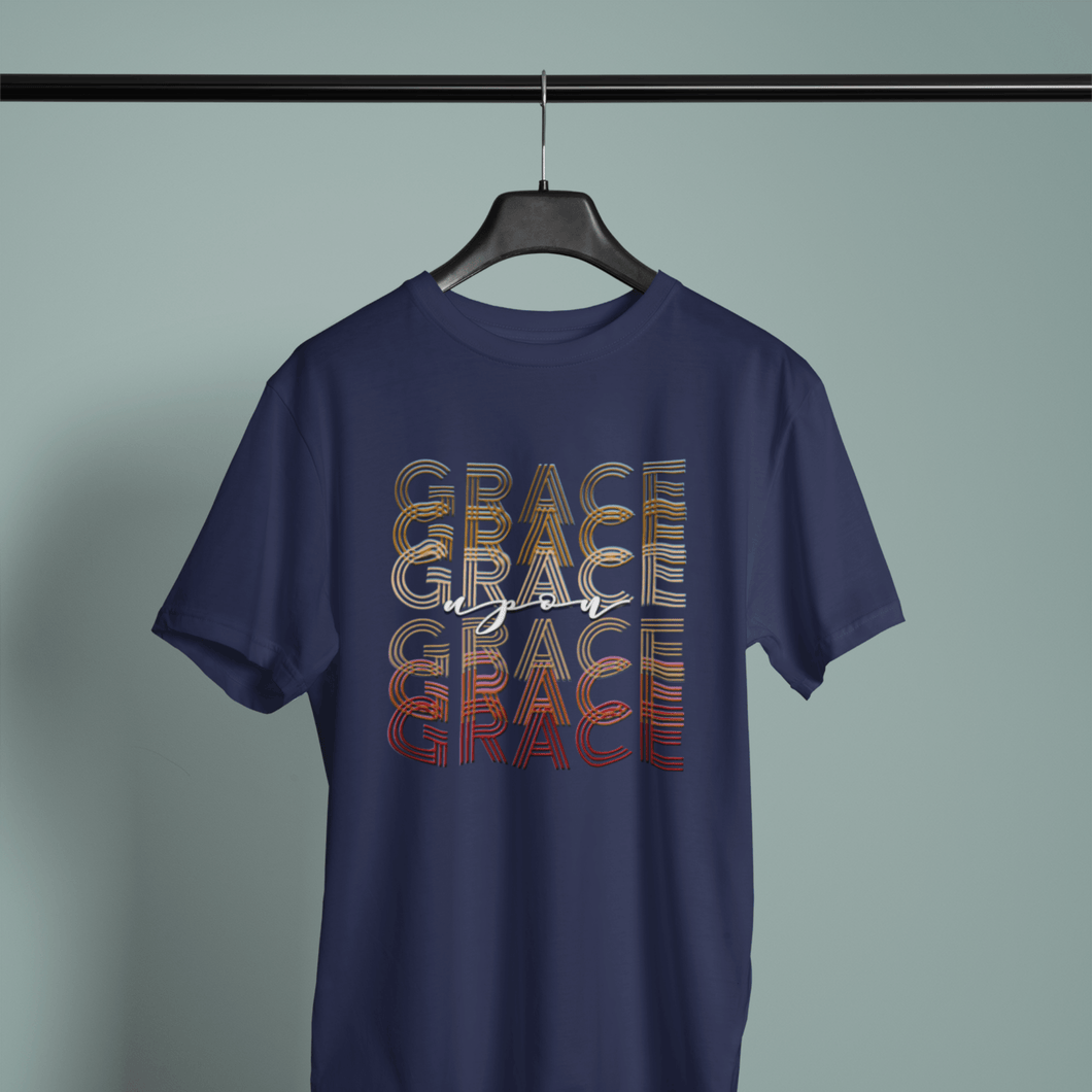 Grace Upon Grace brown- Comfort Fit Tshirt - FAITHKIND ART