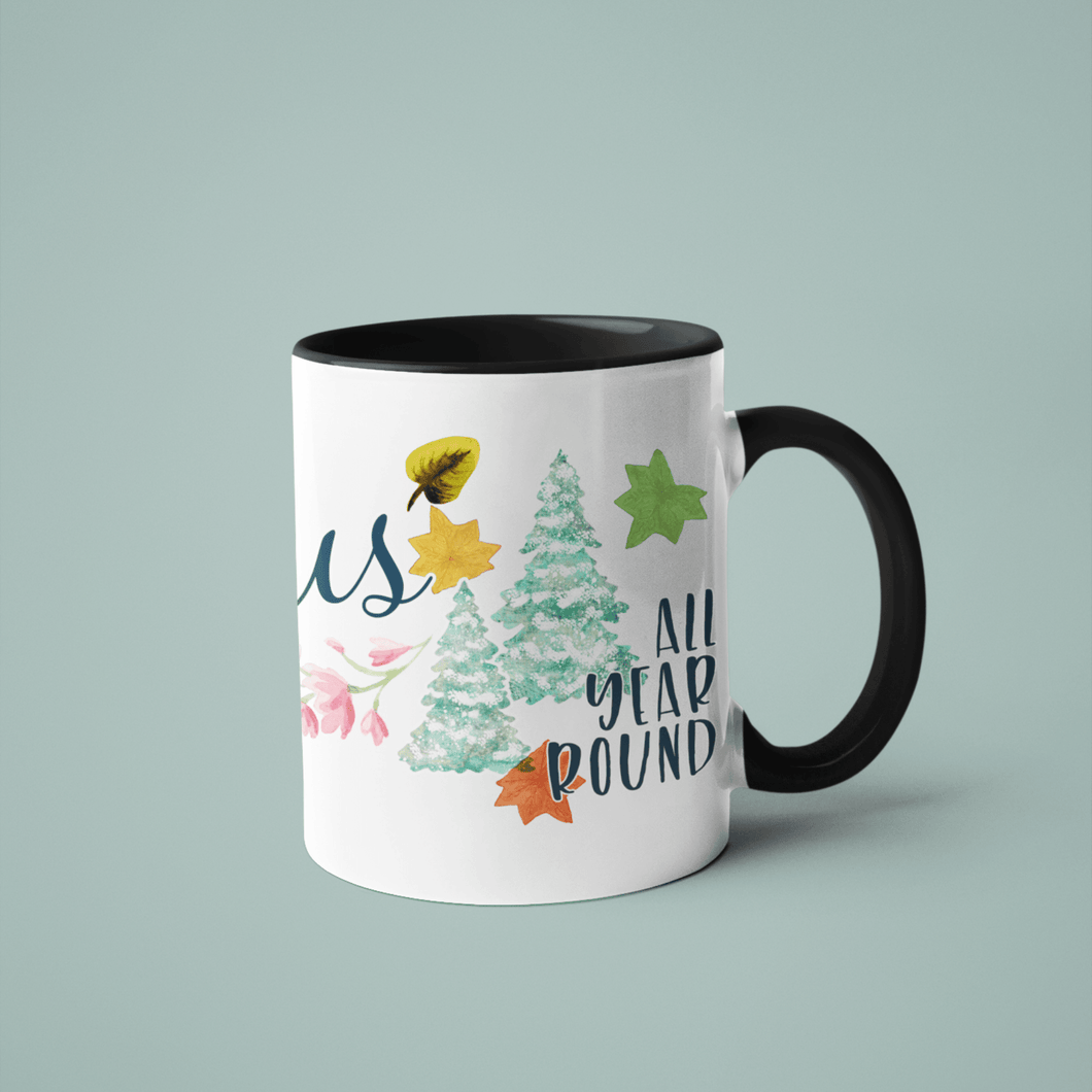 Fall in Love with Jesus- Accent mug, 11oz - FAITHKIND ART