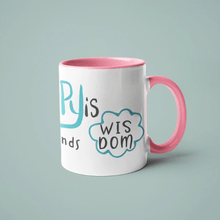 Load image into Gallery viewer, Happy is She- Accent Mug, 11oz - FAITHKIND ART
