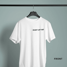 Load image into Gallery viewer, Heart on Fire Back Graphic- Comfort Fit Tshirt - FAITHKIND ART
