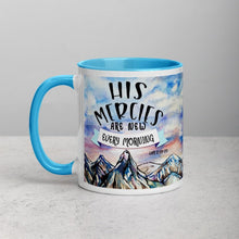 Load image into Gallery viewer, His Mercies Are New- Accent Mug 11oz - FAITHKIND ART
