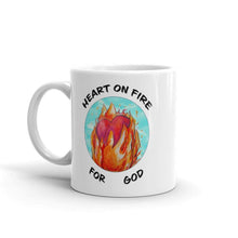 Load image into Gallery viewer, Heart on Fire- classic mug 11oz, 15oz - FAITHKIND ART
