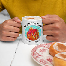 Load image into Gallery viewer, Heart on Fire- classic mug 11oz, 15oz - FAITHKIND ART
