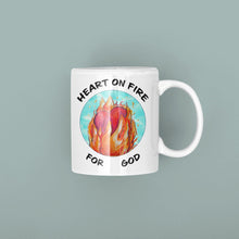 Load image into Gallery viewer, Heart on Fire- classic mug 11oz, 15oz - FAITHKIND ART
